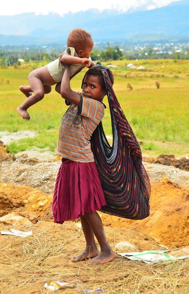 Children Dani tribe Baliem Valley of Papua