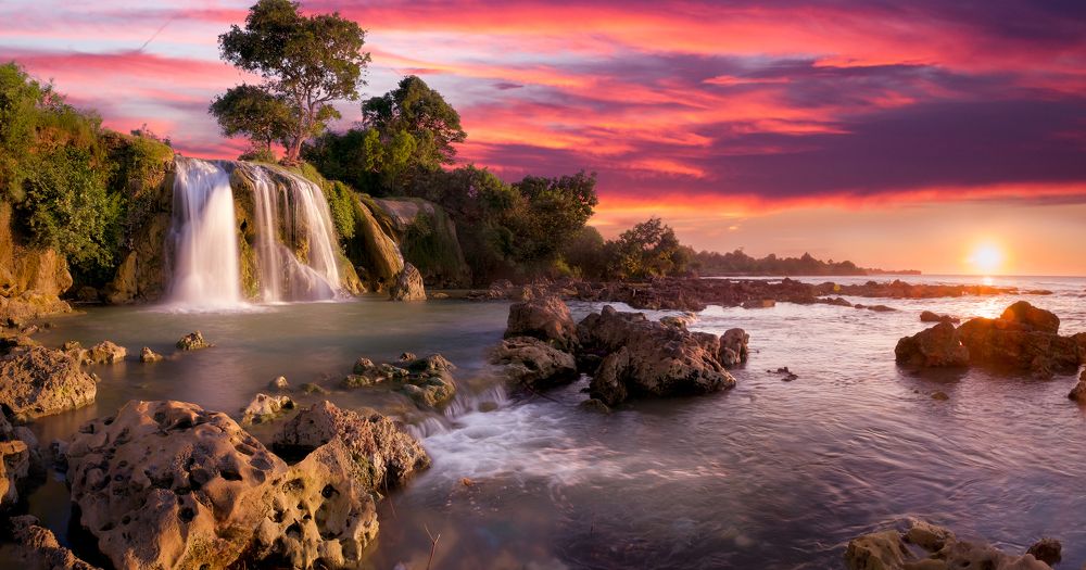 Sunset in Toroan Waterfalls
