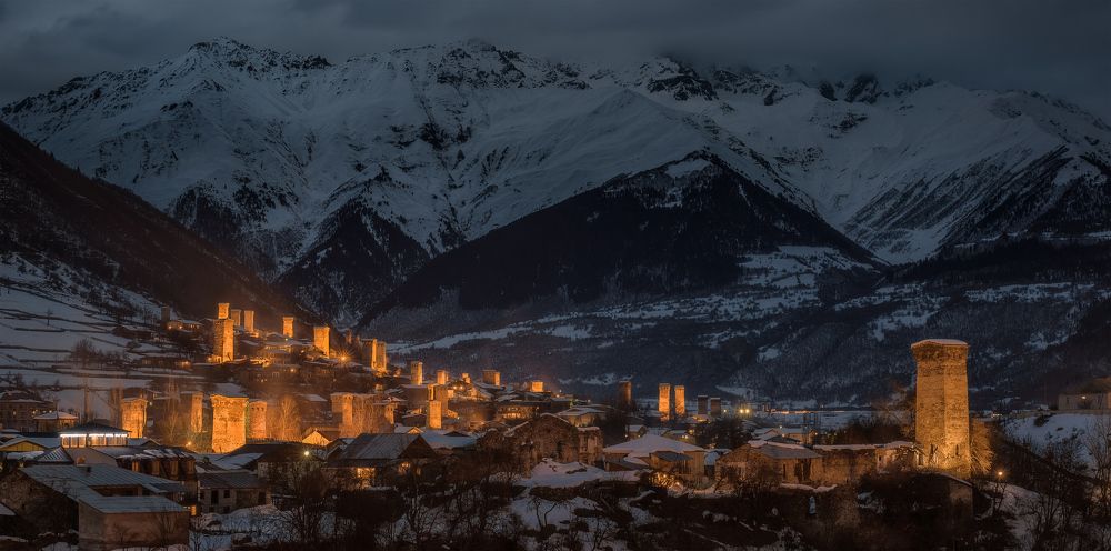 Зимняя ночь в Сванетии