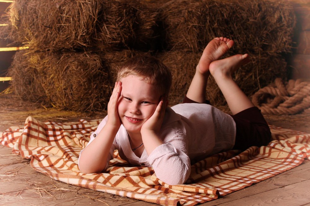 Мальчик на сеновале