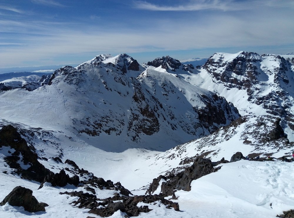 Вид с горы Тубкаль, высокий Атлас, Марокко