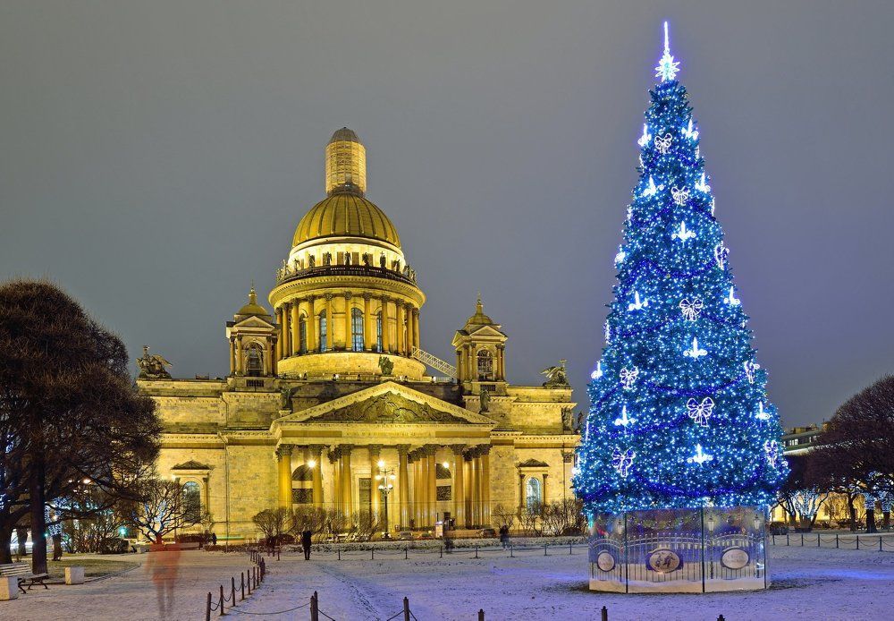 Новогодняя ёлка на Исаакиевской площади