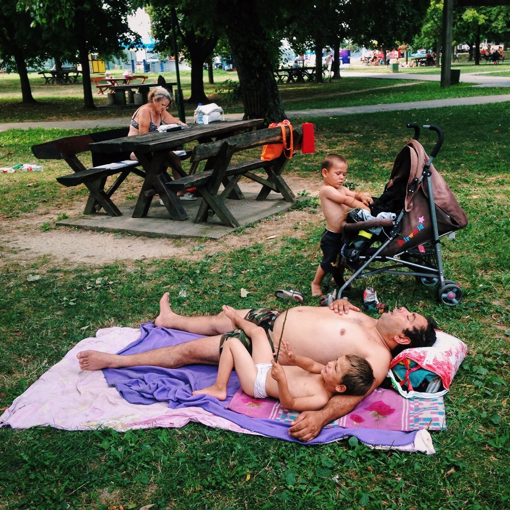 Summer family day in Belgrade