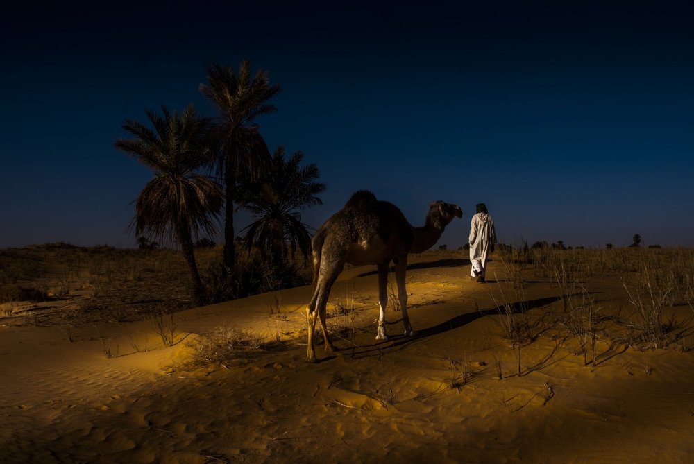 In the middle of the desert.