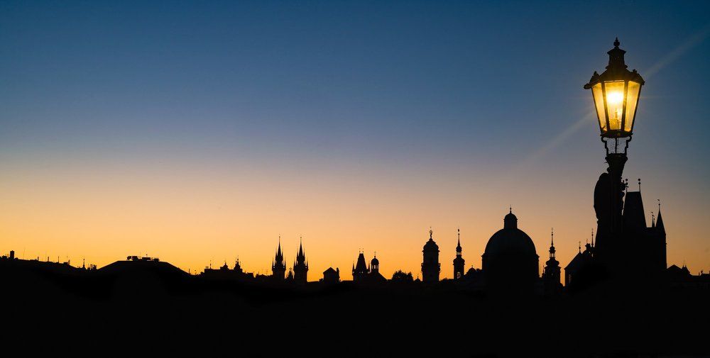 Prague at night