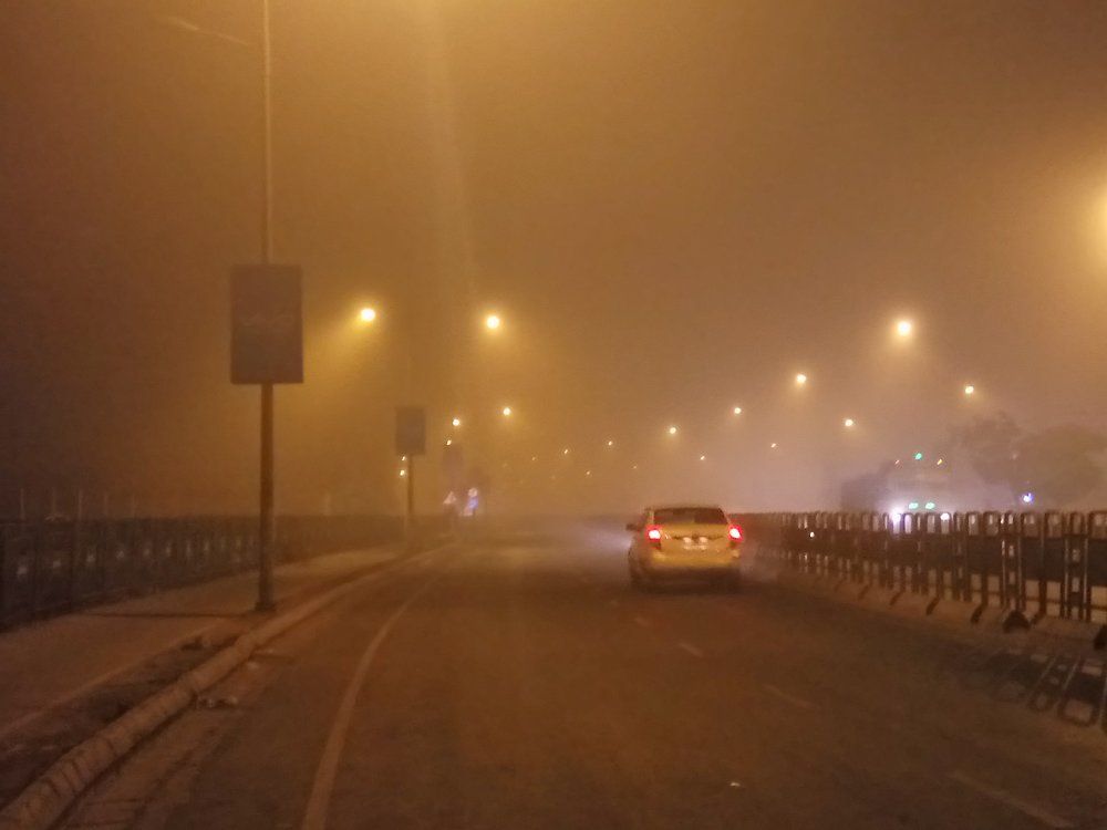 midnight fog at rajkot