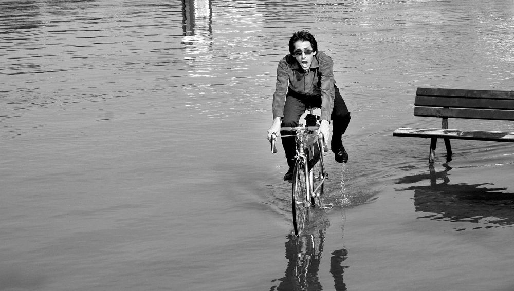 Seine river flood in Paris