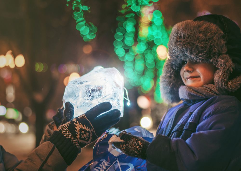Magic ice in the christmas day