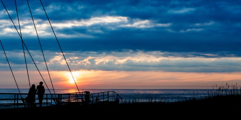 sunset at the baltic sea