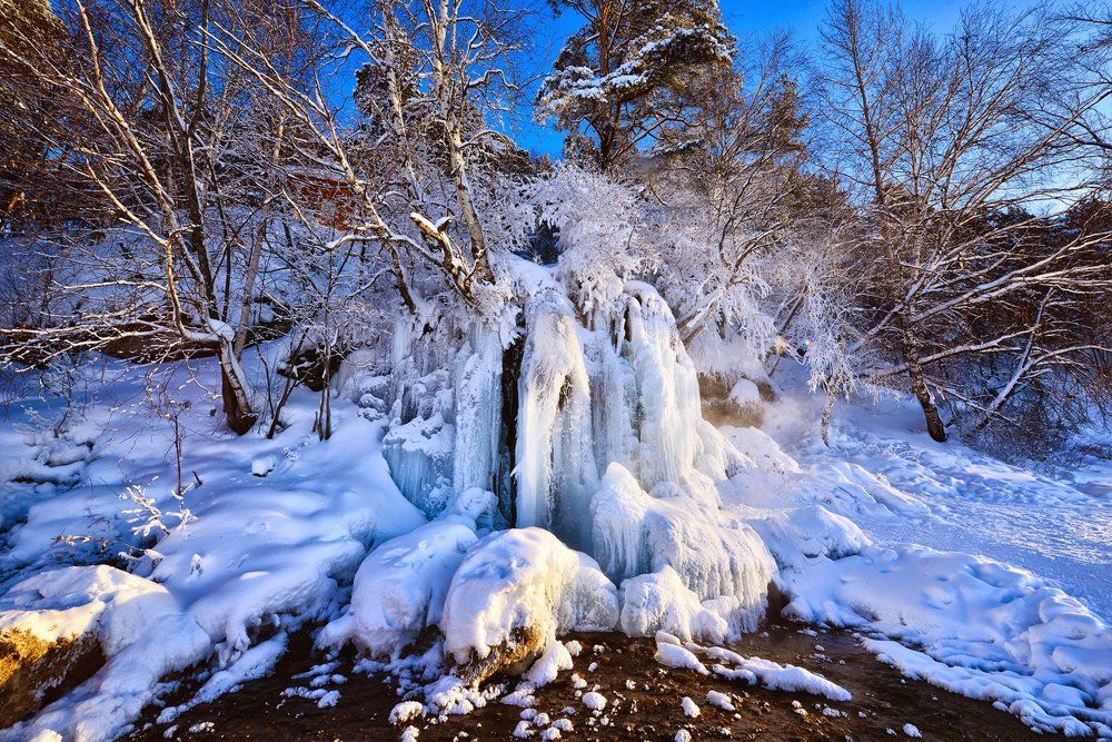 Водопад Плакун в январе