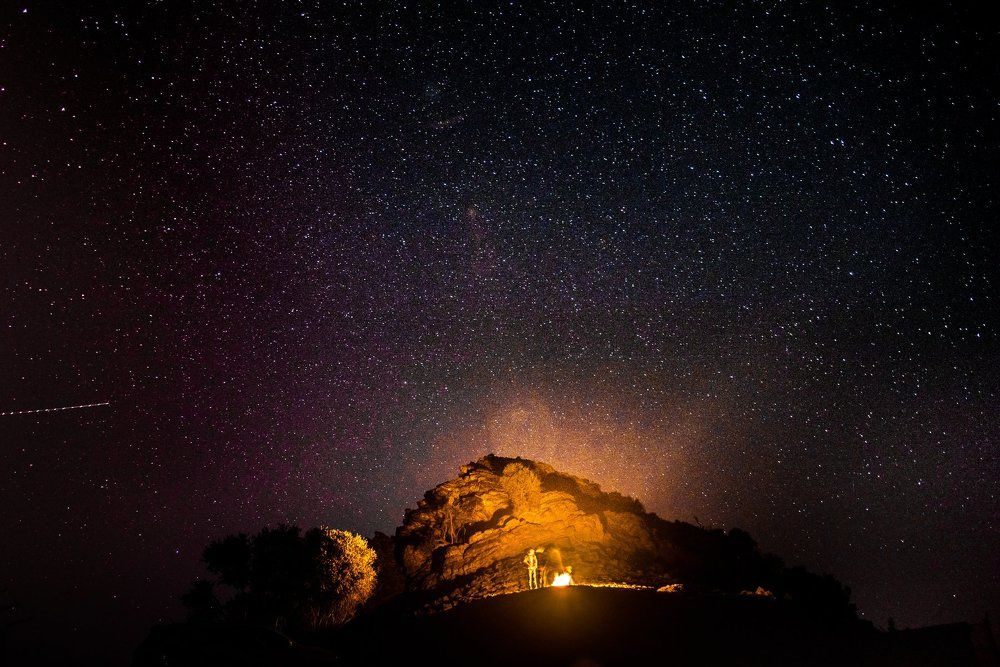 Camping under the stars