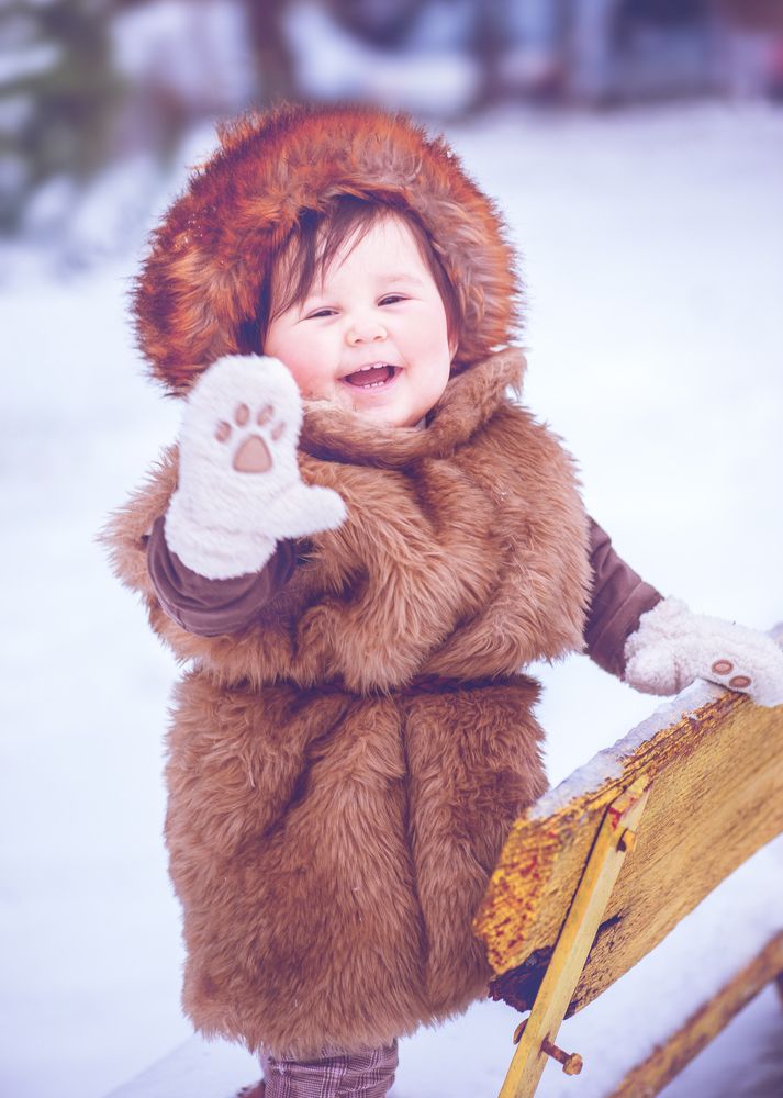 snowy baby