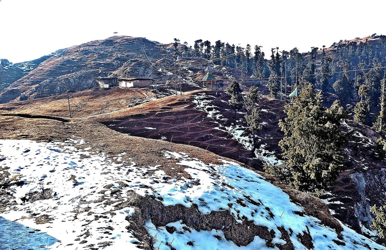 By the hill side on a chilled winter morning