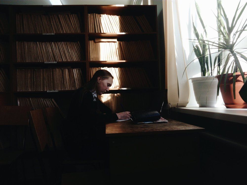 в библиотеке