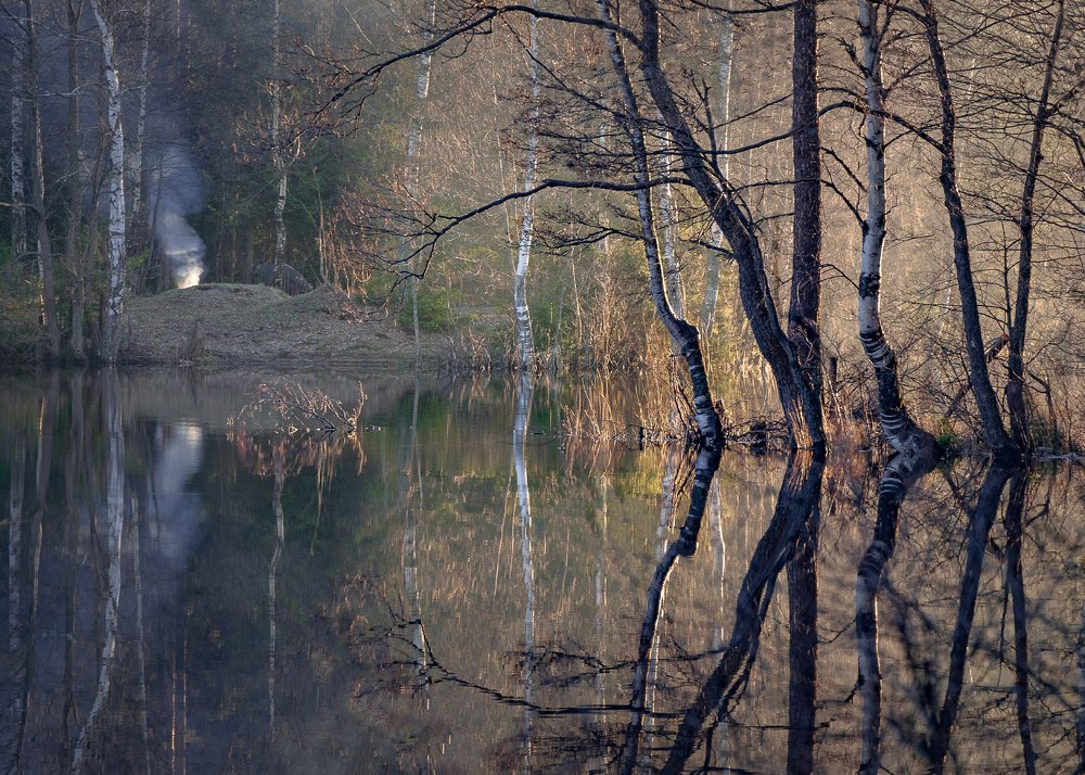 Весенний вечер на Долгом озере