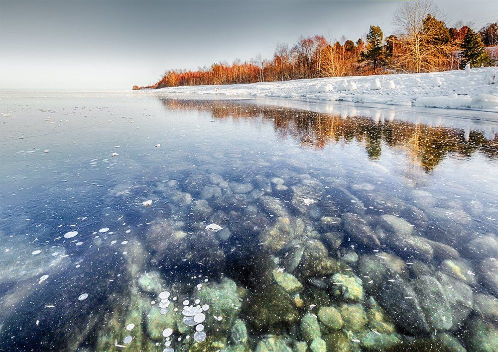 Новорожденный лёд Байкала