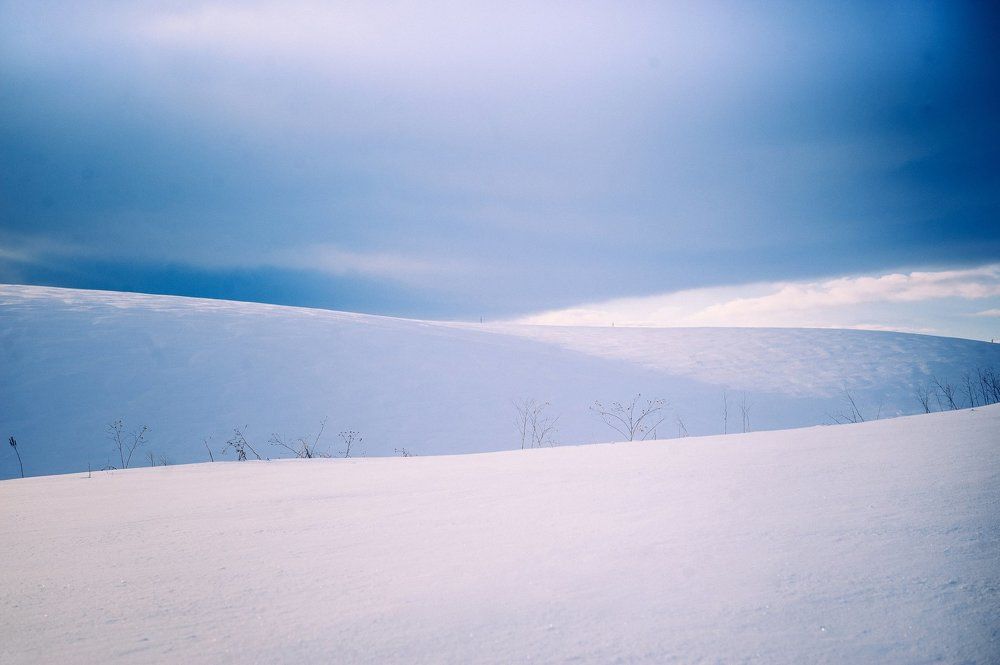 Бело-синяя графика