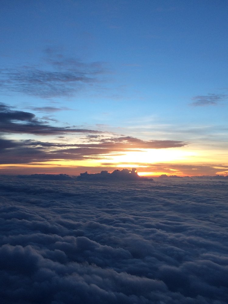 sunset above the clouds
