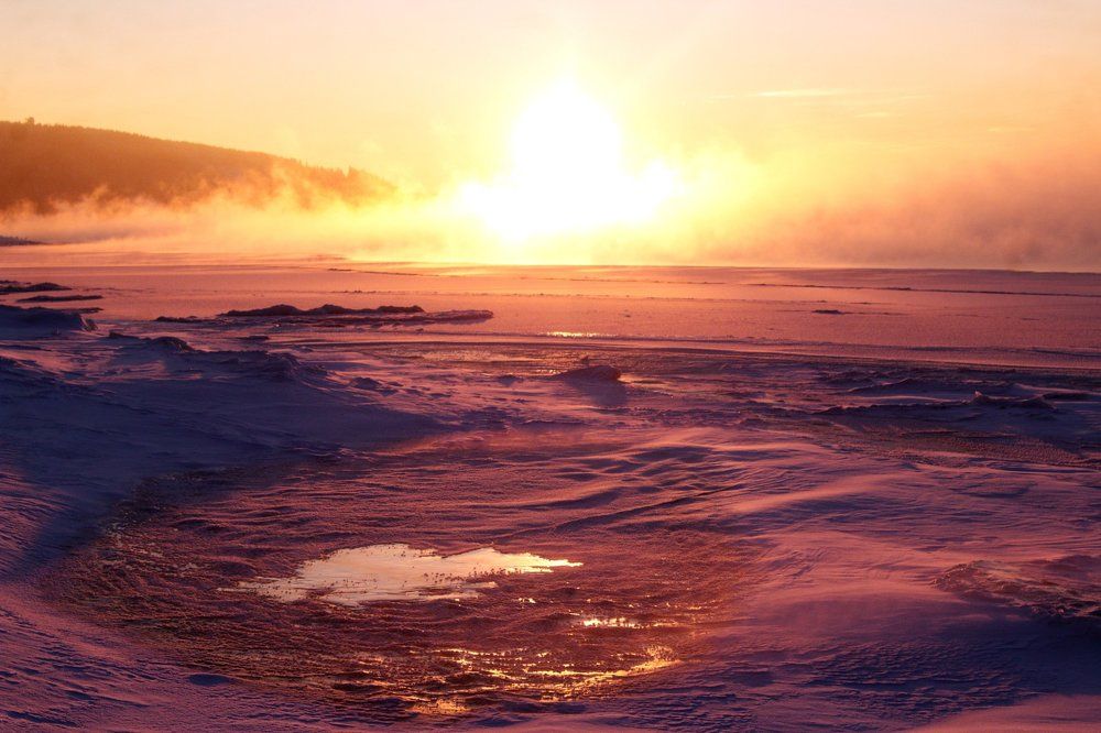 разлив заката