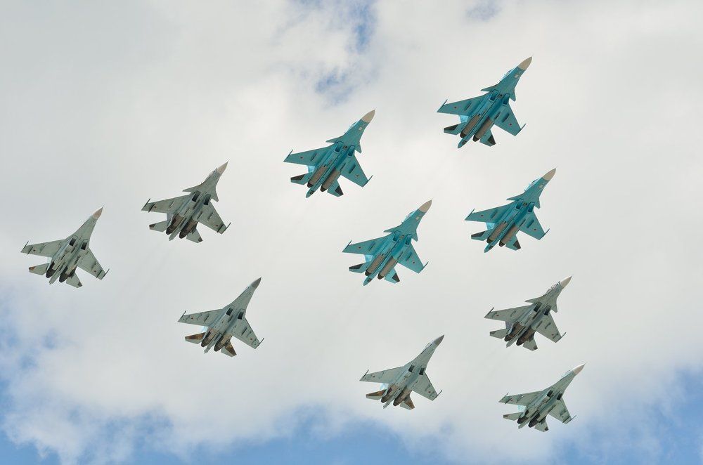 Военная авиация на репетеции парада Победы