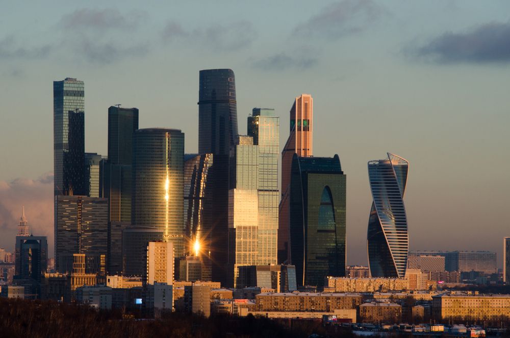 Москва-сити на рассвете