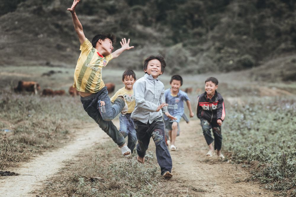 childhood at Moc Chau, Viet Nam