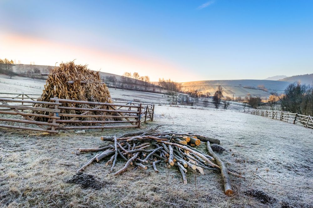 Sunrise over the village