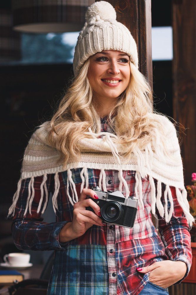 Alisa with old camera