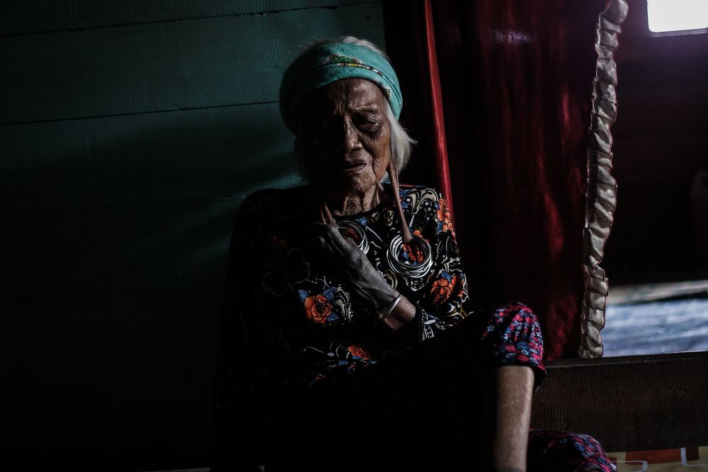 The women of Dayak tribe