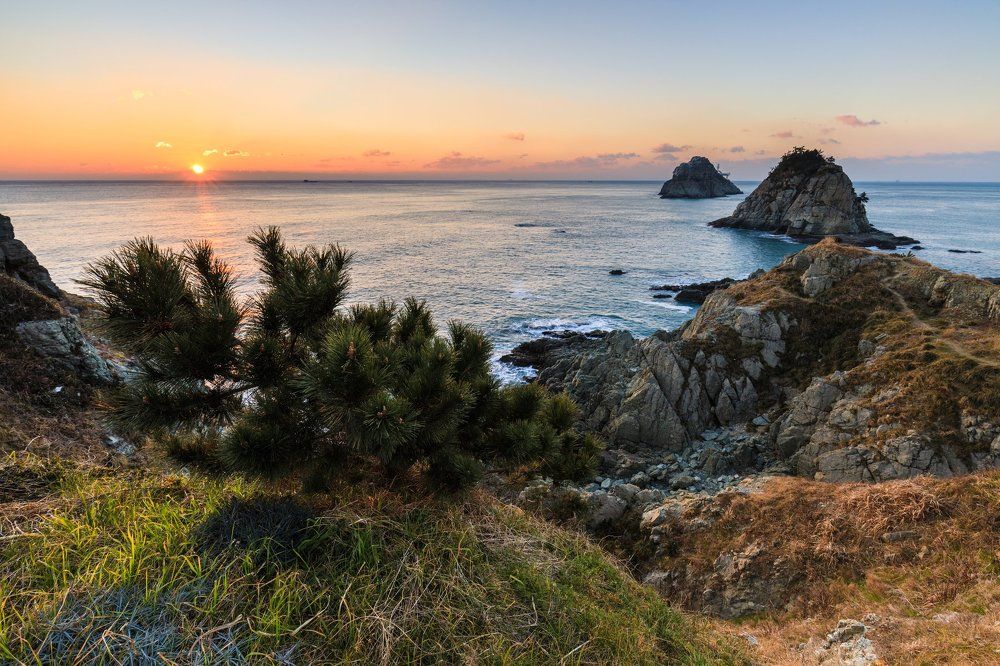 Восход солнца над островками Орюкдо