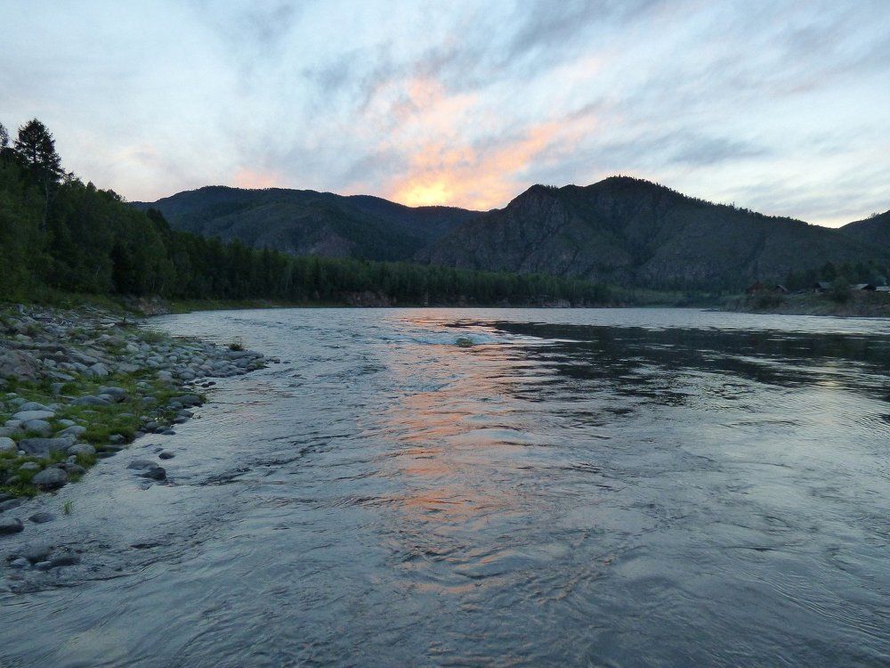 Закат на Енисее