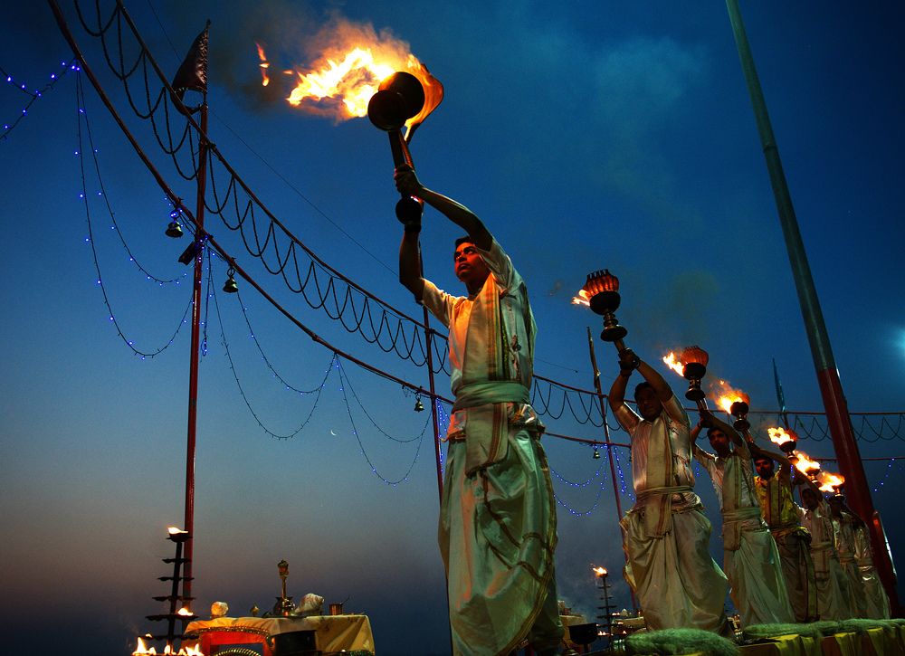 Praying ceremony in the early morning