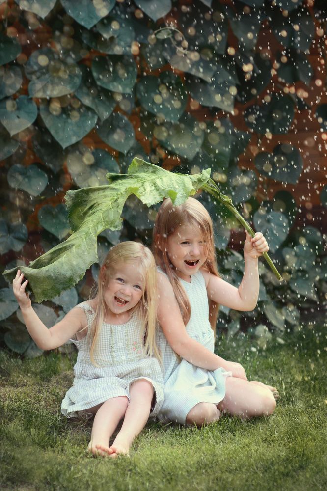 Спрятались от дождика