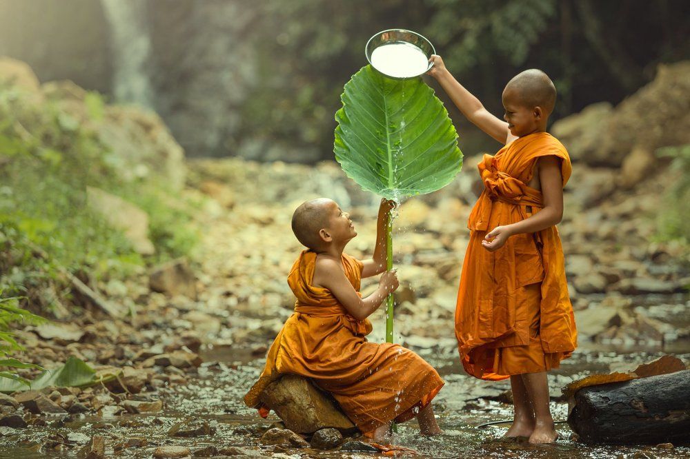 Novice monk of buddhism