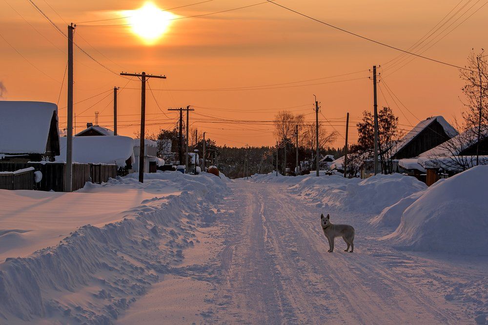 Деревенский закат