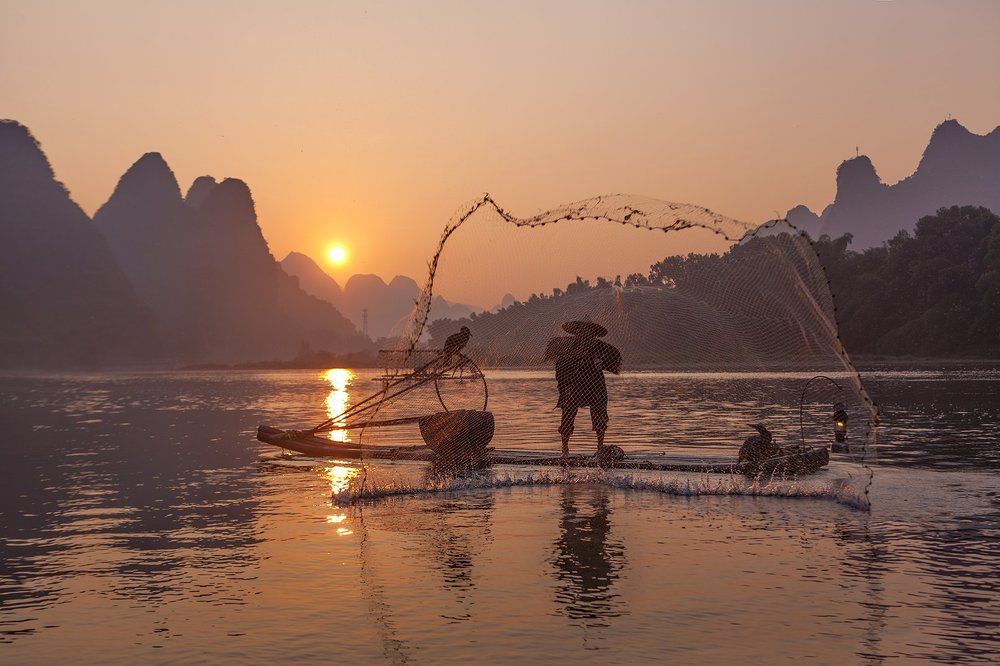 Утренняя рыбалка на реке Ли