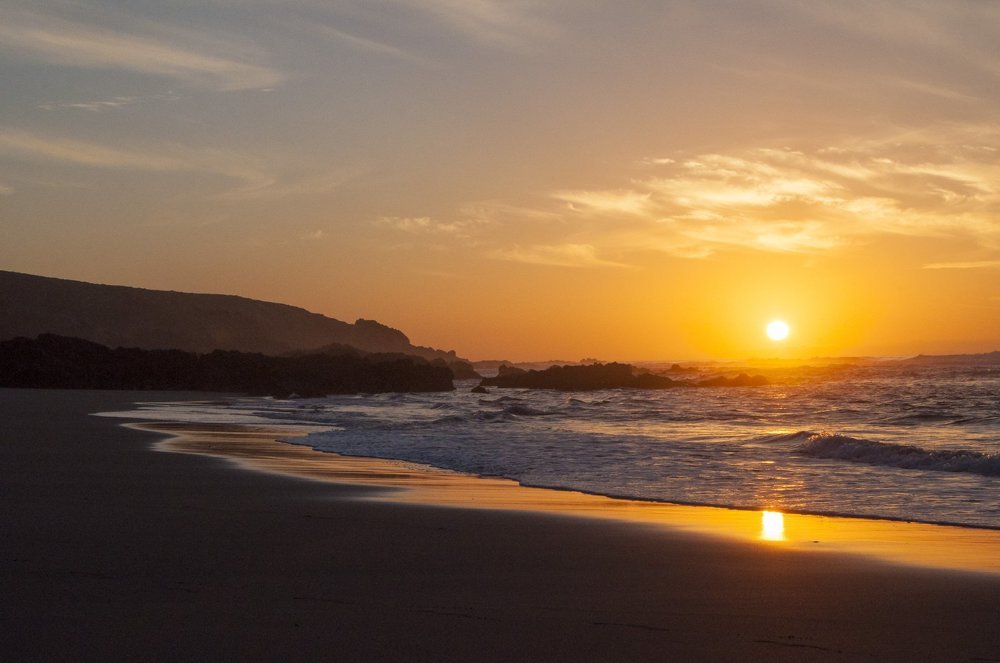 Закат на Атлантическом океане
