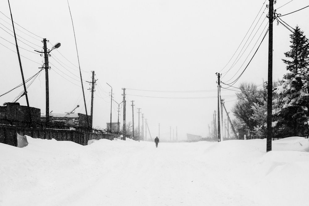 путник в буране