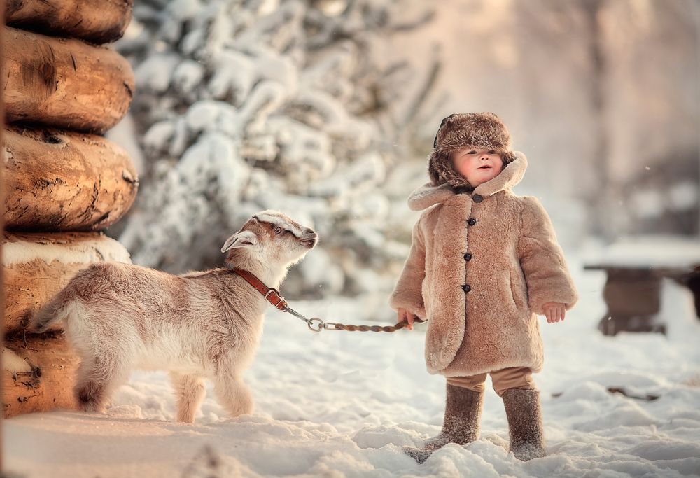 мужичок и козлик