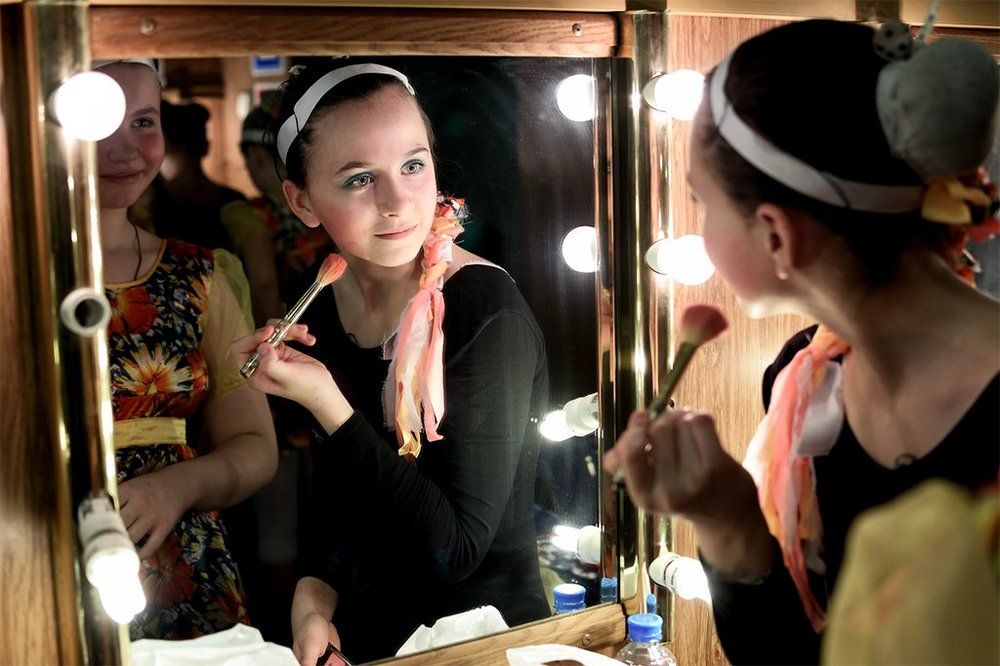 В гримерке