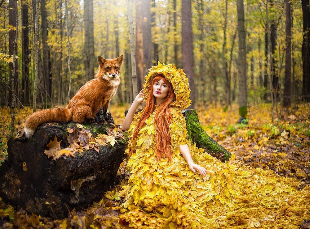 Девушка осень