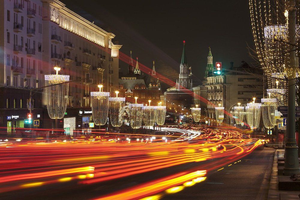 Новогодняя суета на Тверской