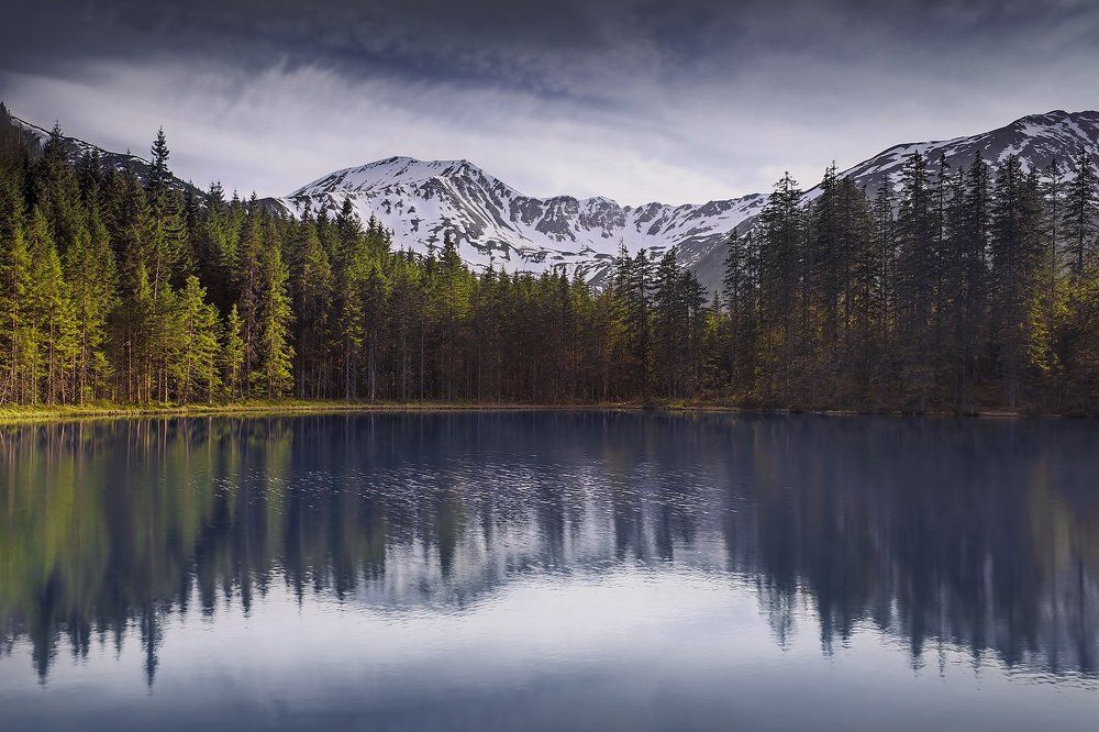 The mountain spring lake