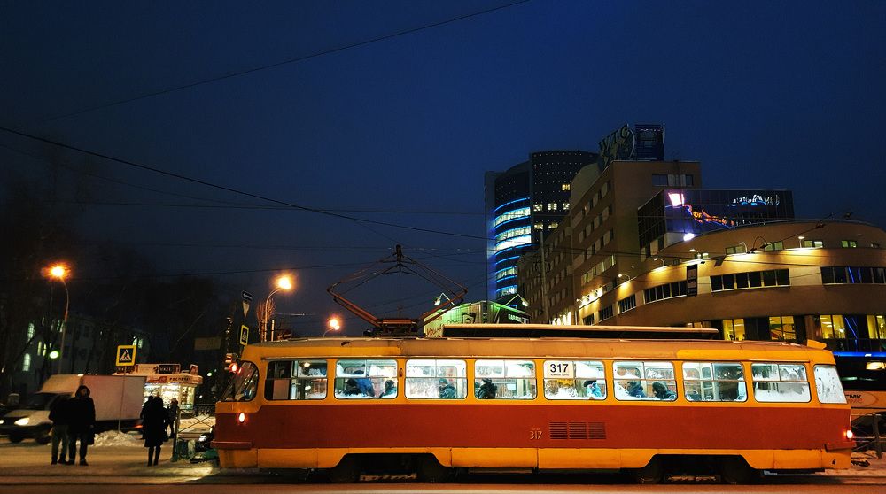 Вечерний трамвай