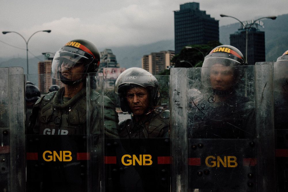 National Guard at a protest
