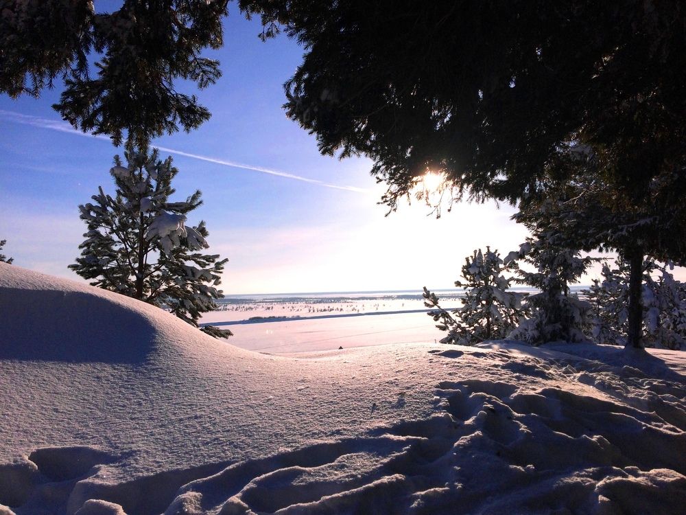 Зимнее солнце в зените