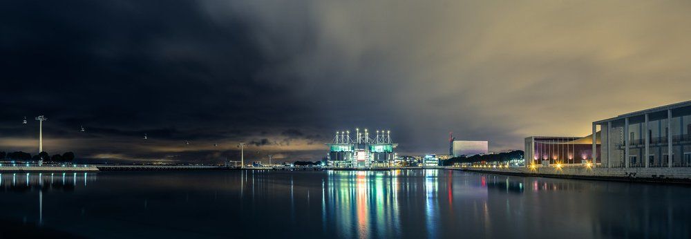 Street views from Lisbon at night