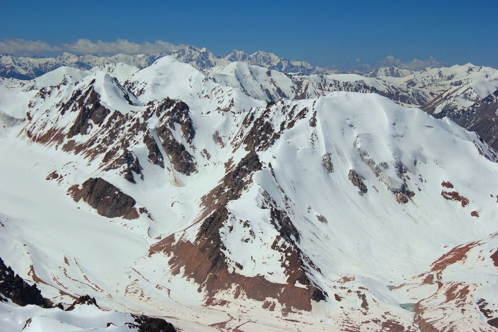 Панорама с пика Комсомол 4376 м