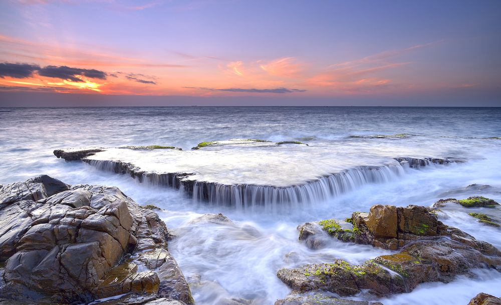 Waterfall on the sea - Rai Cave in Ninh Thuan - Vietnam