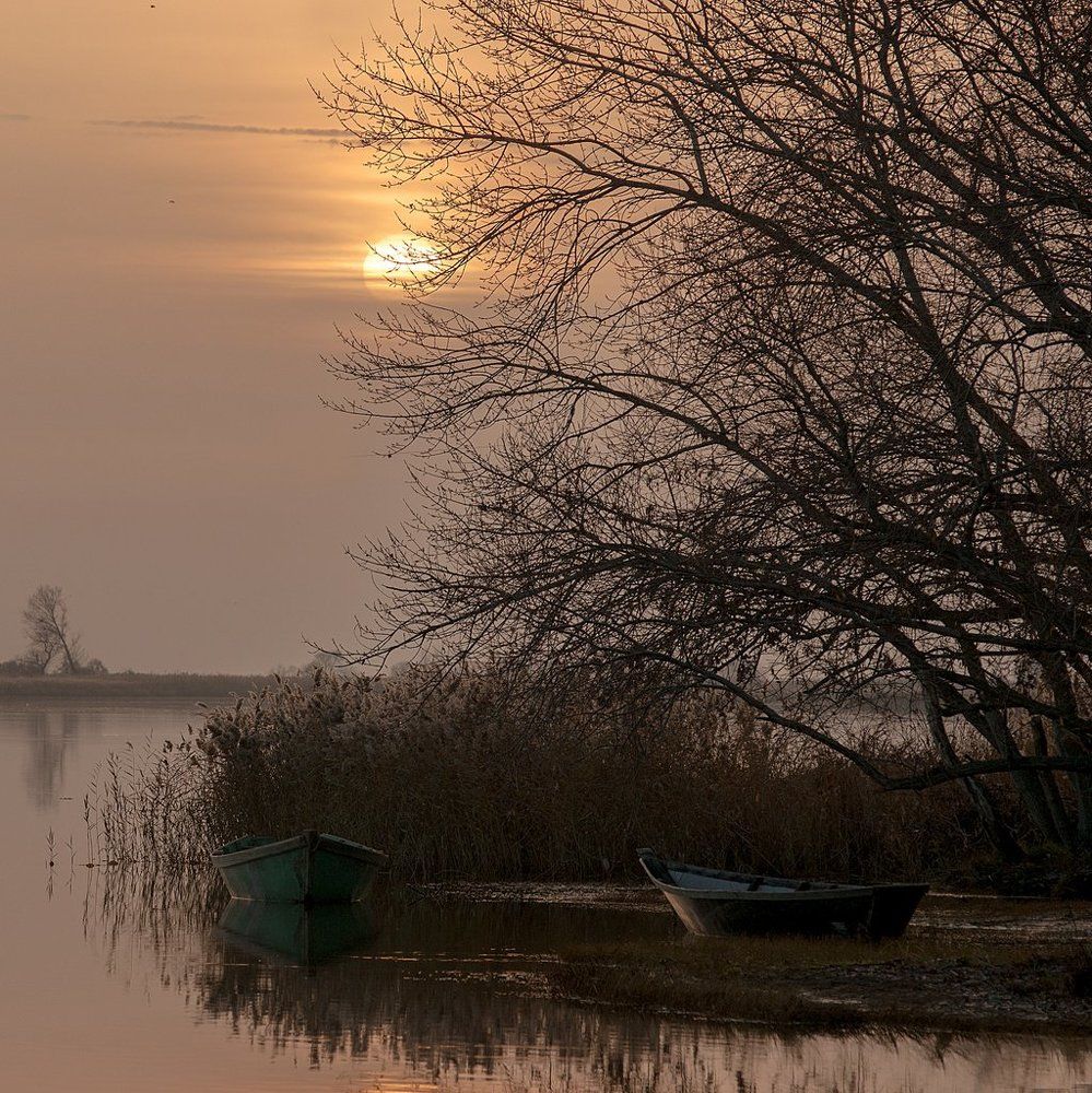 Тёплый закат.